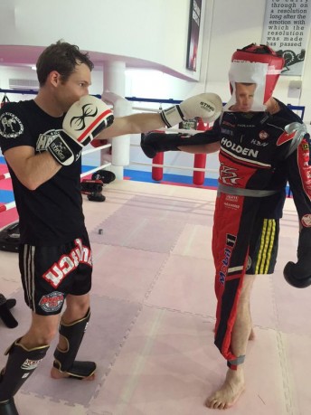 Reynolds sparring with the 