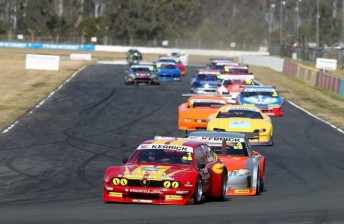 Ricciardello led early in both Sports Sedan encounters but could not hold off the charging Hossack