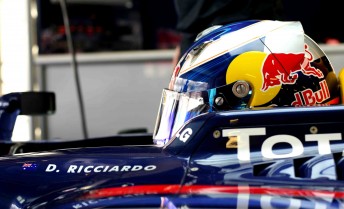 Daniel Ricciardo at teh Abu Dhabi test