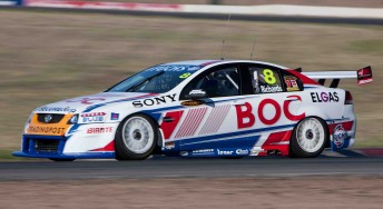 Jason Richards in his brand-new Team BOC Commodore VE at Winton last Monday