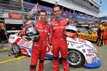 Jason Richards with Andrew Jones at the Surfers Paradise street track