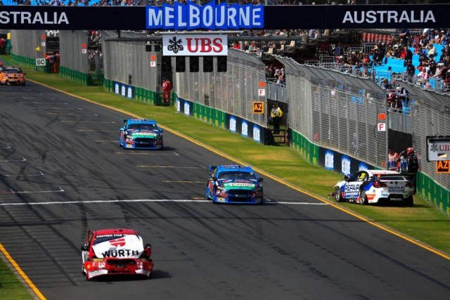 The Ambrose and Percat entries sit stricken while the Prodrive Fords drive on