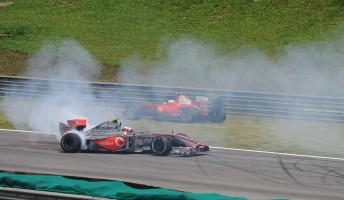 The Kovalainen/Fisichella first lap biff was deemed a racing incident, but more drama was to follow ...