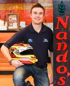 David Russell representing his new weekend sponsor – Nando
