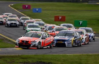 Jamie Whincup leads the field at Sandown