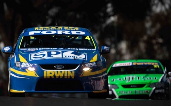 The #4 Stone Brothers Racing entry leads the #26 Matthew White Motorsport car at Bathurst last year