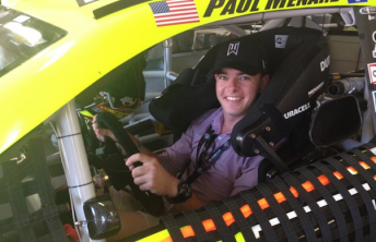 Scott McLaughlin at the New Hampshire NASCAR race in 2014