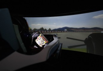 The Williams F1 simulator in action