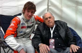 Matthew Brabham with his grandfather Sir Jack