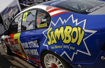Samboy wil be represented on the rear quarter of the Lucky 7 machine this weekend