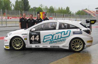 The Australian team with its Astra at Barcelona
