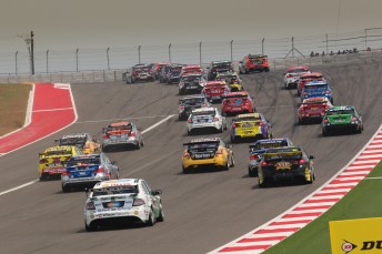 Engel on a collision course with Todd Kelly at Turn 1