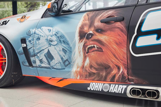 Chewbacca sits on the left-side of the Holden