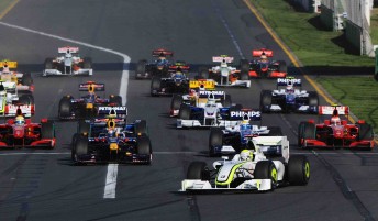 The start of the 2009 Australian Grand Prix at Albert Park