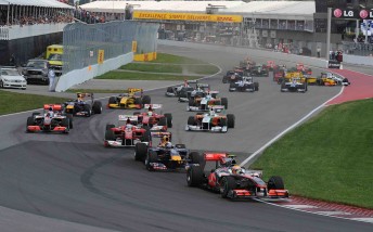 The start of the Canadian Grand Prix