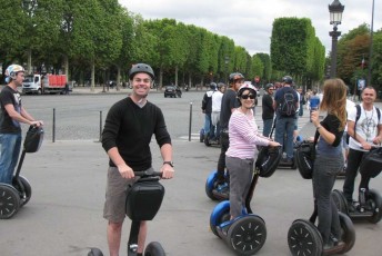 While it might not be as fast as his TeamVodafone Commodore, Lowndes enjoyed his Segway