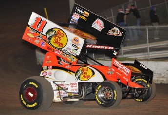 Steve Kinser in the Bass Pro Shops Maxim. Pic: Paul Arch