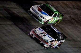 Stewart and Kenseth battle immediately prior to the incident