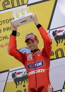 Casey Stoner has been on the podium three times this year