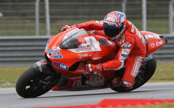 thumb Casey Stoner on his Ducati during testing at Sepang