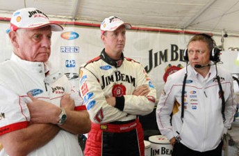 Team owner Dick Johnson with driver Steve Johnson and former team manager Malcolm Swetnam
