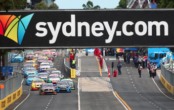 Holden, Mercedes-Benz and Ford battle it out at the front of the V8 Supercars pack in Sydney
