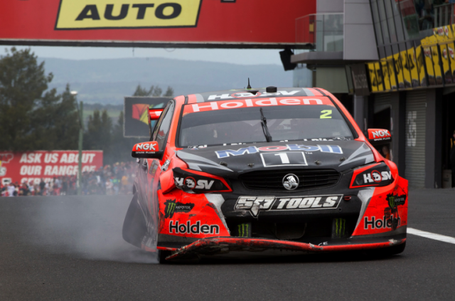 Tander was taken out in the late race accident