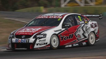 Garth Tander in his #2 Toll Holden Racing Team Commodore VE