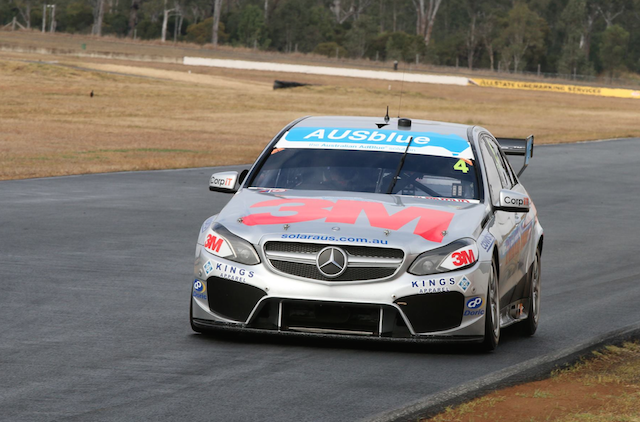 Ash Walsh testing at Queensland Raceway today. pic: Matthew Paul Photography