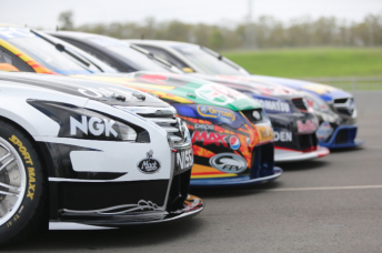 The four V8 Supercars manufacturers will hit the track for the first time in Adelaide today