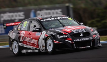 Nick Percat drove the #10 Bundaberg Red Racing Commodore VE at Phillip Island with regular driver Andrew Thompson