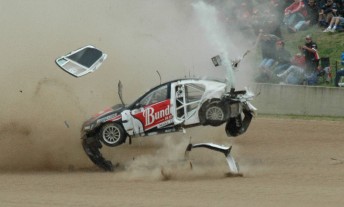 Fabian Coulthard survived this horrific rollover at Bathurst last year 