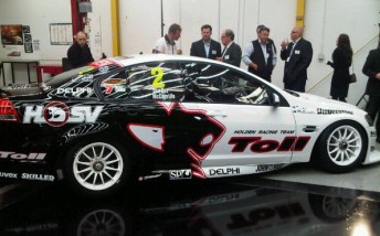 First pics of the special 20th anniversary Toll HRT Commodore that will race at Bathurst next week