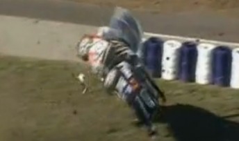 Footage of Lowndes tumbling over at Calder
