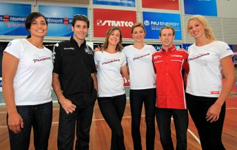Kelly Racing and the Adelaide Thunderbirds netball team share support from Stratco