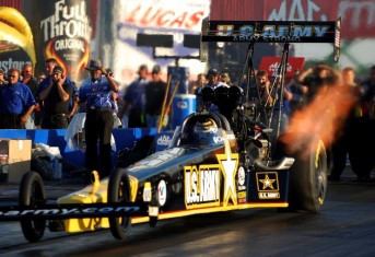 Tony Schumacher took his first win at Topeka