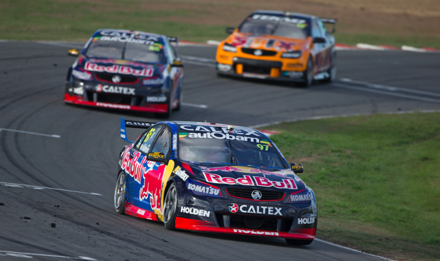 Van Gisbergen led home Jamie Whincup and Will Davison to score Holden