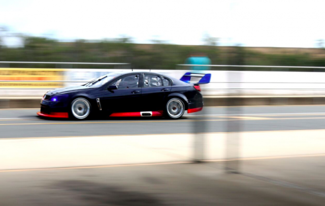 A single T8 Holden is on track at QR. pic: Matthew Paul Photography