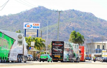 Team trucks converging on Townsville last year