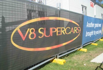 The new V8 Supercars logo made an early appearance at the Gold Coast 600 two weeks ago