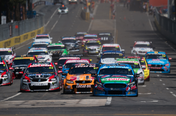 The V8 Supercars field in Sydney