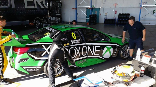 The prototype carries Xbox branding but is not the Triple Eight race car