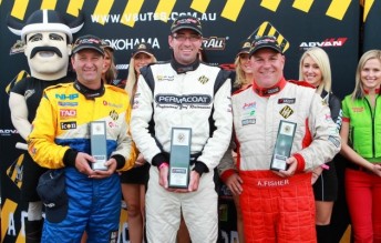 Baxter, Johnson and Fisher on the V8 Utes podium