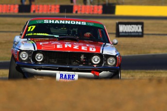 Steven Johnson on his way to victory at Queensland Raceway