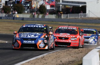 Shane van Gisbergen leads Jamie Whincup and Tim Slade at Winton