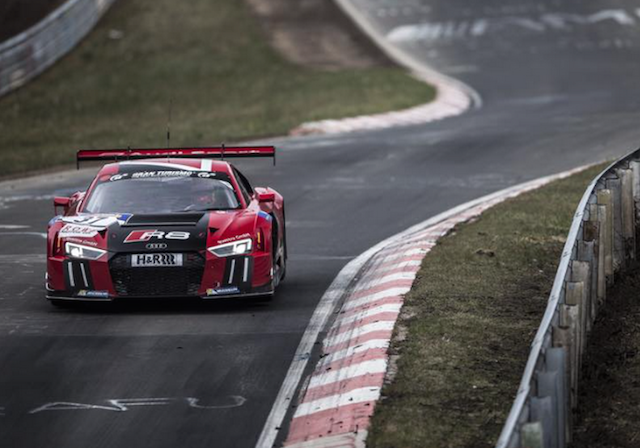 The new Audi R8 at the Nurburgring