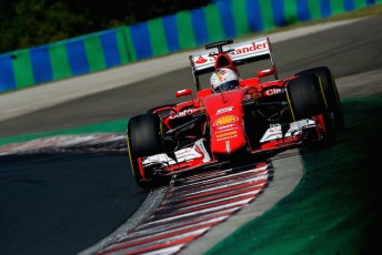 Sebastian Vettel on his way to victory in Hungary