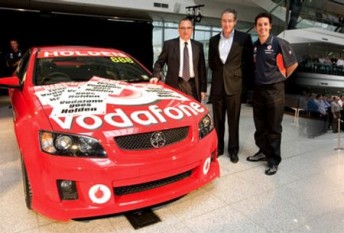 Champion V8 outfit TeamVodafone at its Holden announcement in July