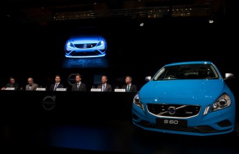 A scene from the Volvo V8 Supercars launch in Brisbane