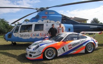 David Wall will take on eluck passenger for the ride of a lifetime around Eastern Creek – in aid of the Telstra Child Flight charity